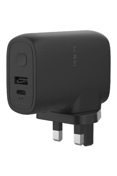 Belkin شاحن حائط هجين عالمي BoostCharge بقوة 25 واط + بنك طاقة 5 كيلو