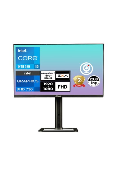 EXA C54 i5-14400 16GB 512GB SSD 23.8" FHD Freedos All In One Pc X24SPR