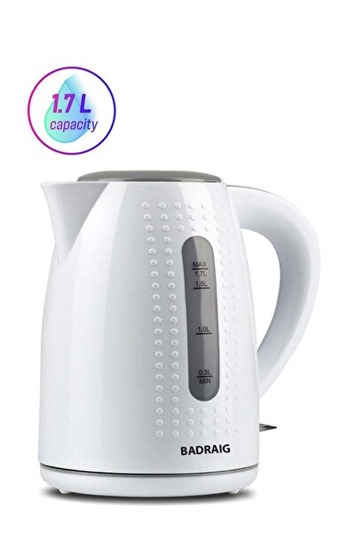 Badraig Electric Kettle 1.7 L 2200 W BEK1505 White/Silver