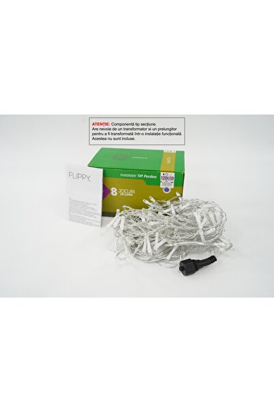 Flippy Instalație de Crăciun Flippy, 8 Efecte, 2m x 1m, 120 LED-uri, Intercon...