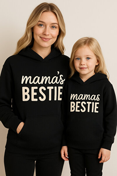 SVART WEAR Hanorac din bumbac pentru mamă și fiică, mini twin, fără buzunar (copil) cu glugă Swea tricou Preț unic