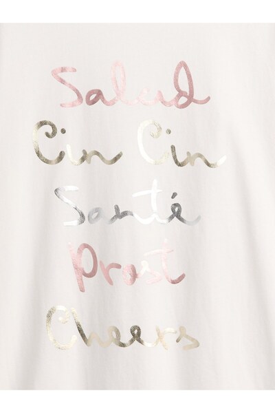 GAP Kadın Krem Favorite Grafik T-Shirt