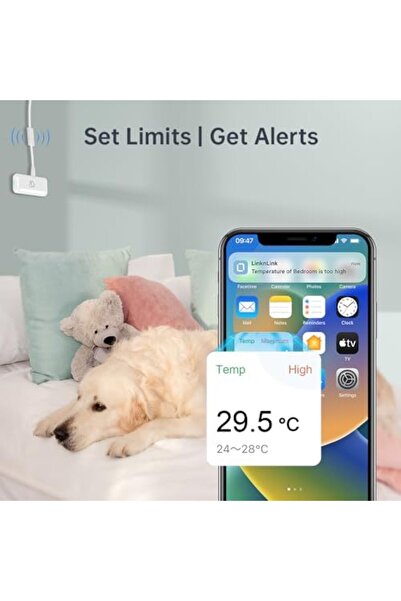 Generic LinknLink Thermometer and Hygrometer eTHS, WiFi Smart Temperature and Humidity Monitor Sensor, APP P