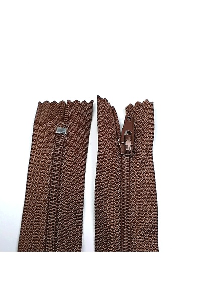 Kaf Kumaş Fermoar pentru pantaloni |   Fermoar din os Lungime: 18 cm Maro