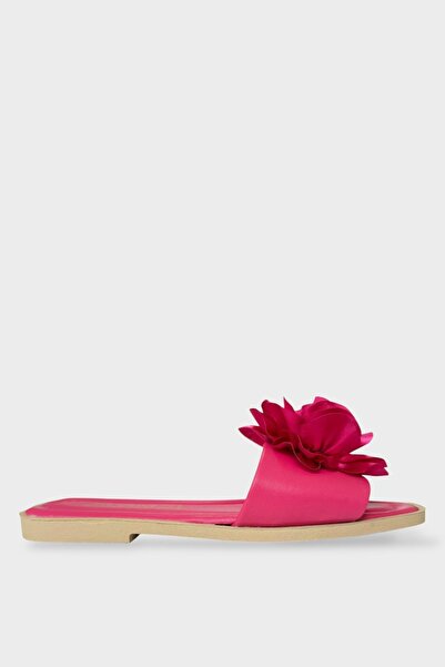 Liger Women's Rose Flower Gift Bundle Dowry Slippers Fuchsia