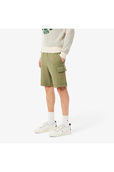 Lacoste Cotton Fleece Cargo Erkek Haki Şort