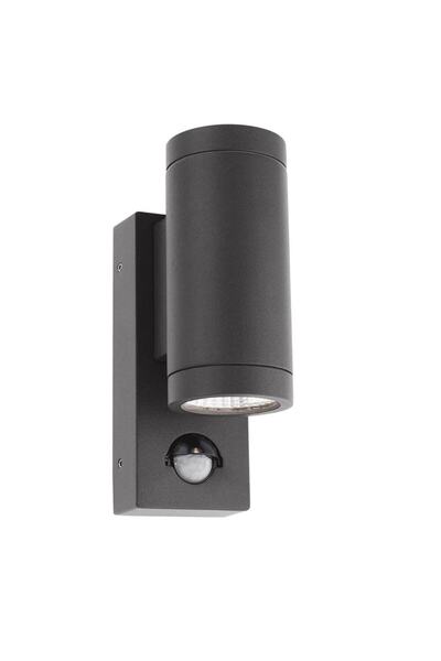 SMARTER Outdoor wall lamp with Smarter LED, made of aluminum, with motion sensor, 2 x 3W, luminous flux ...