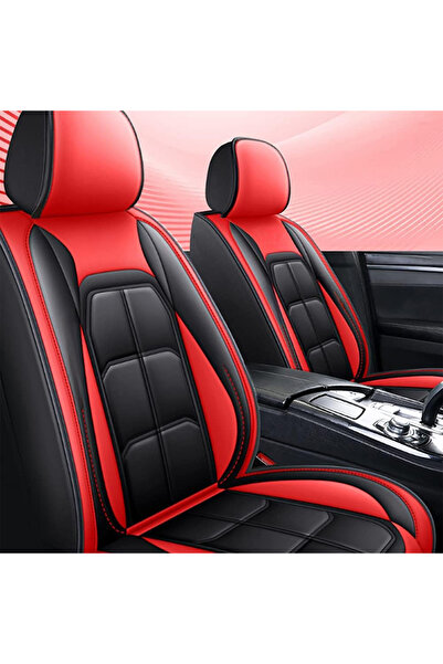 Elindor Set de 5 huse pentru scaune auto Elindor®, impermeabile, universale, protecție față și spate, roșii