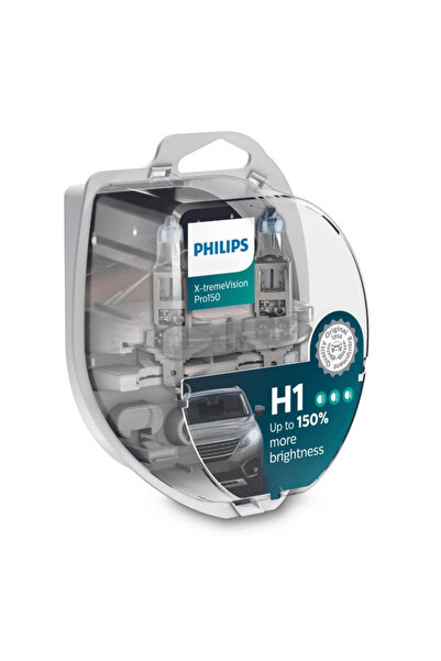 Philips X-tremeVision PRO150 H1 Araç Far Ampulü +150%, 2'li Set