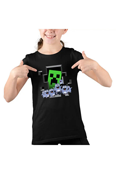 OEM Tricou Copii Fete Lemmings Minecraft Lemingi Creeper