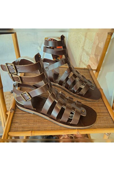 Bostini Sandals Unisex Fashion Design Short Leather Boots Sandals