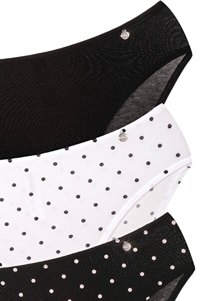 Kom Polka Women's Cotton Patterned 3-Piece Panties Set
