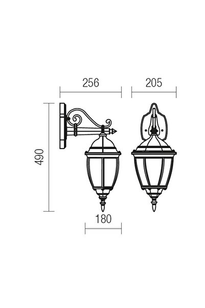 SMARTER Smarter outdoor wall lamp, aluminum structure, glass diffuser, downward facing
