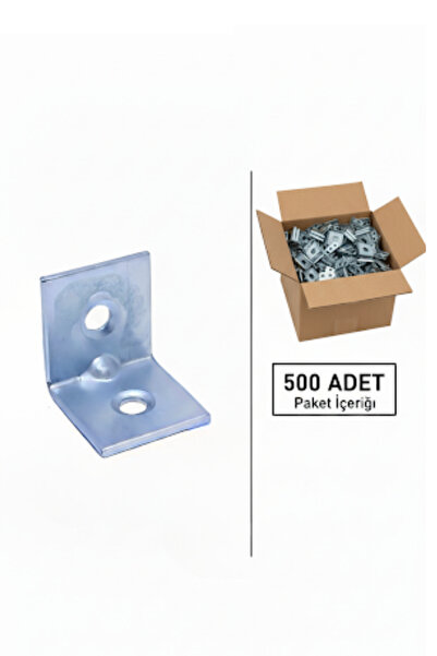 HOBİDABİ 500 Adet L Demir Gönye Köşebent 16x16x16mm- Mobilya Dolap Köşe Birle...