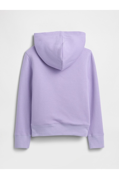 GAP Kız Çocuk Lila Logo Sherpa Fermuarlı Sweatshirt