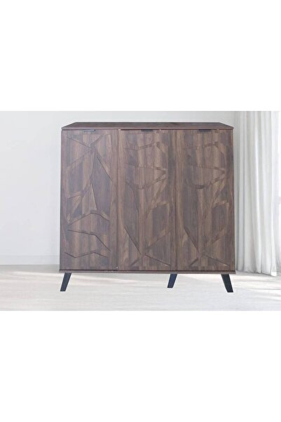 Al Saada Home Multipurpose Shoe Cabinet 120×35×110 - Brown