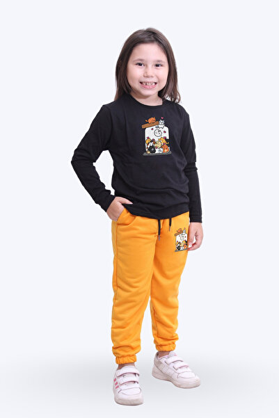 panios kids DEVOJČIČINA mačka PIRŽAMA SA ŠAROVANIM DETALJIMA I ELASTIČNIM STR...