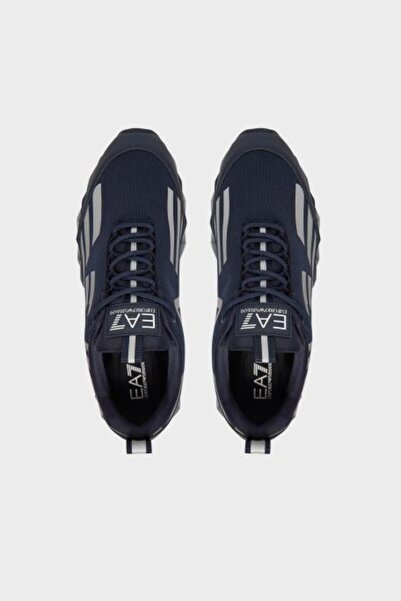 EA7 Men's Lightweight High Sole Eagle Logo Navy Blue Sneaker X8X217 Xk433-Mb302