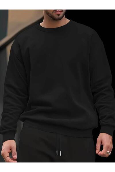 MODAVİBE Hanorac unisex cu guler rotund – țesătură din bumbac și poliester cu...