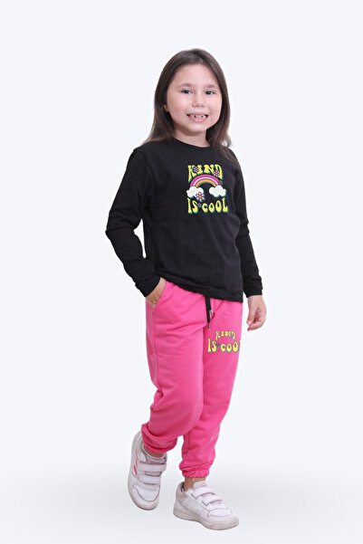 panios kids Djevojački set pidžama sa kul printom, sa elastičnim strukom i go...