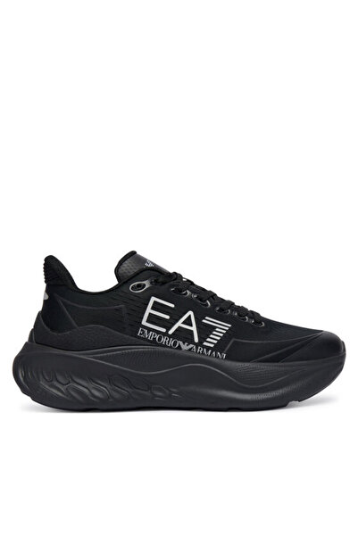 EA7 Men's Comfortable and High Sole Breathable Upper Surface Black-Silver Sneaker X8X245 Xk442-Mc270