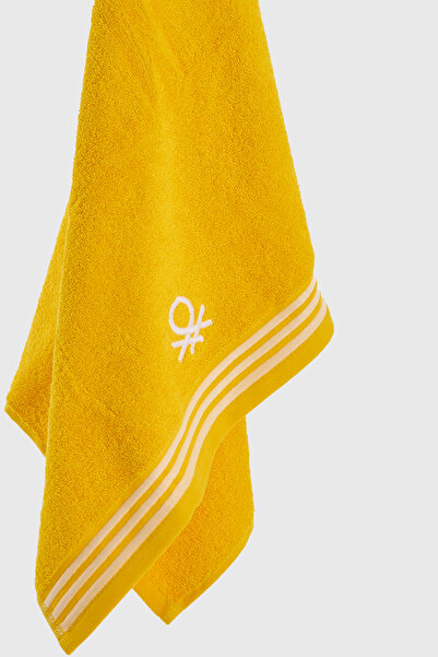 Benetton Home Bath Towel Hand Face Body Yellow 100% Cotton 30X50 cm Face Towel