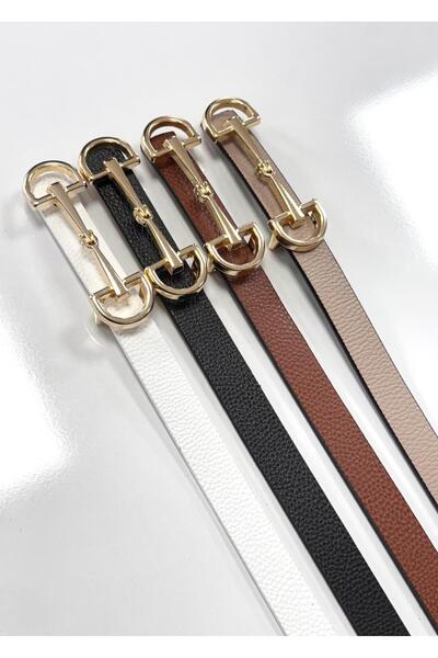 Gesa Women's Design Buckle Thin 4-Piece Set Belt 1St Quality Material Pants Belt,Dress Belt,Jacket Belt