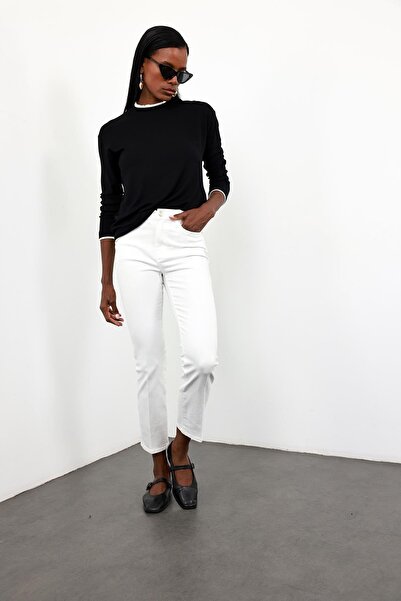 5in1Canpolat White High Waist Full Lycra Jean