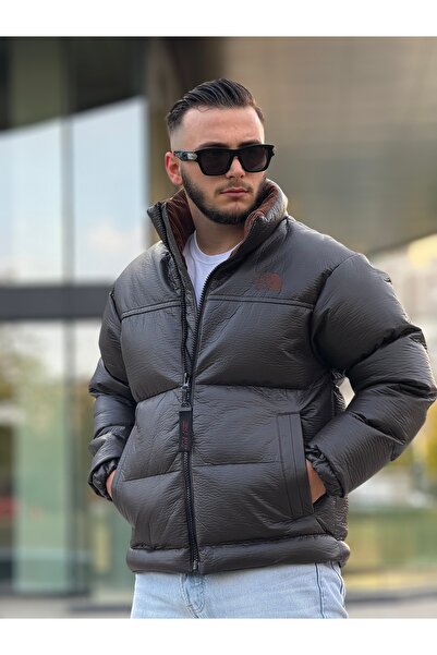 KINGAF Men's Inflatable Coat Leather