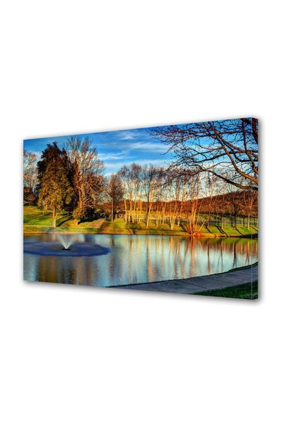 OEM Tablou decorativ, de perete, cu rama din lemn, 33cm x 24cm,cu flori1952