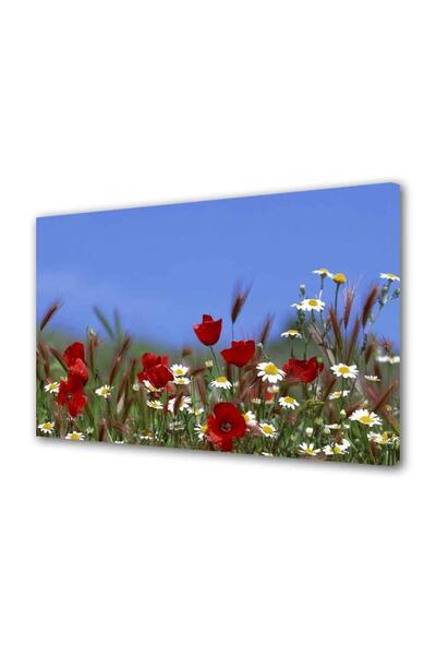 OEM Decorative wall painting with wooden frame, 33cm x 24cm, with flowers1703