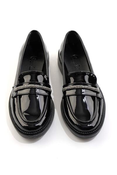Bambi Siyah Kadın Loafer Ayakkabı K01216100398