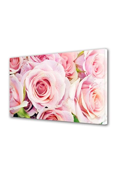 OEM Tablou decorativ, de perete, cu rama din lemn, 33cm x 24cm,cu flori1476