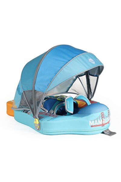 Mambobaby Yüzme Simidi - Sunny Cali, Emniyetli, Gölgelikli ve Ayak Destekli