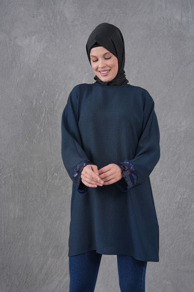TUNCAY Casual Tunic with Cuff Detail