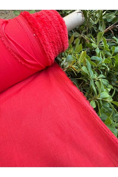Butik KRIMIZI RENK %100PAMUK KUMAŞ /150 CM 110 GRM