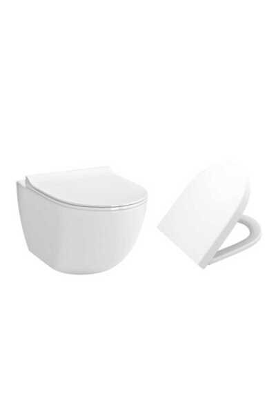 VitrA Sento Kanallı Asma Klozet ve Kapak Takımı, Beyaz