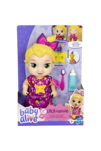Hasbro Baby Alive Lil Dreamer Doll, Hasbro, 4 Accessories, Yellow Hair, Set