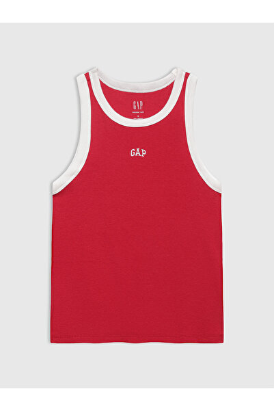 GAP Kadın Kırmızı Logo Fitilli Halter Yaka Atlet