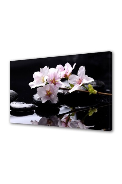 OEM Tablou decorativ, de perete, cu rama din lemn, 33cm x 24cm,cu flori1623