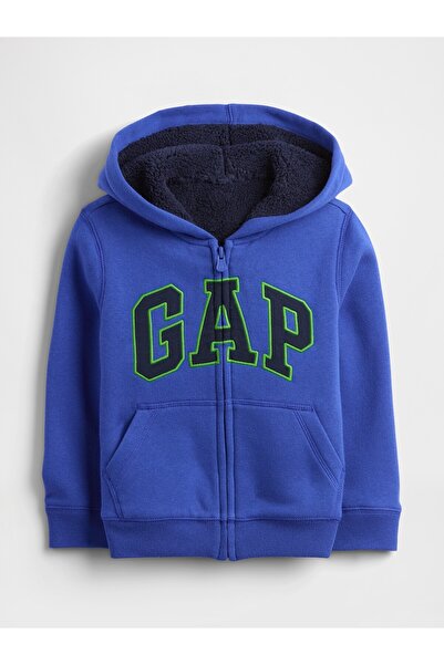 GAP Erkek BebekGap Logo Sherpa Fermuarlı Sweatshirt
