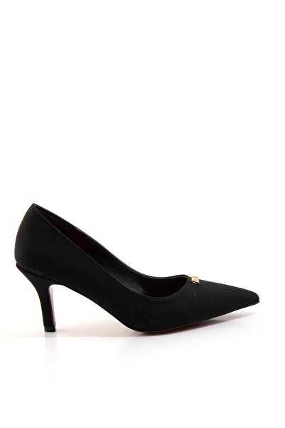 Bambi Mat Siyah Kadın Klasik Topuklu Ayakkabı K01231461738