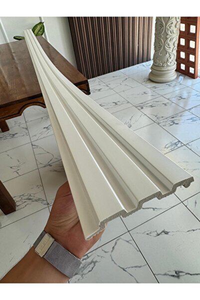 dekor marketim Pvc Polimer White Duvar Lambiri Ofis Tv Arkası Koridor Dekoratif Panel