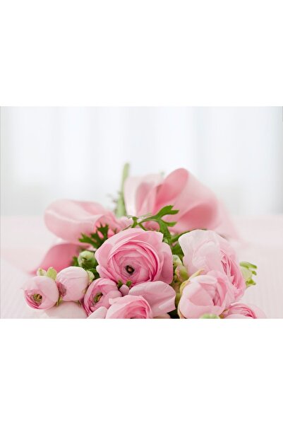 OEM Tablou decorativ, de perete, cu rama din lemn, 33cm x 24cm, cu flori2254