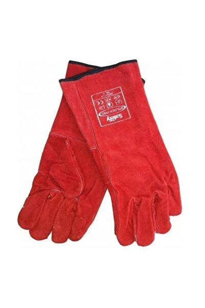 Max Safety قفازات ماكس سيفتي للحام باللون الأحمر (طويلة)