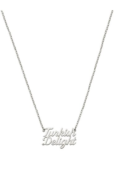 oya silver Turkish Delight Gümüş Kolye 3.5x1.5cm