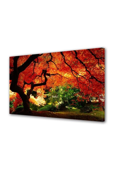 OEM Tablou decorativ, de perete, cu rama din lemn, 33cm x 24cm,cu flori1980