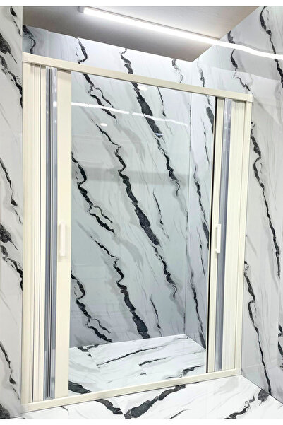 bukkaduş PVC 2 adet Merkezi Sürgülü Yan Açılımlı Duşakabin