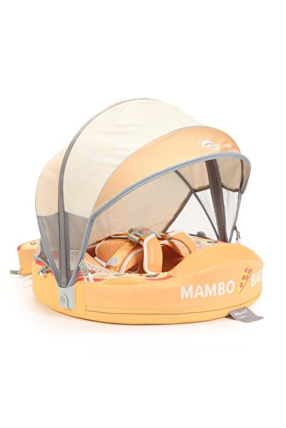 Mambobaby Yüzme Simidi - Pizza, Emniyetli, Gölgelikli ve Ayak Destekli