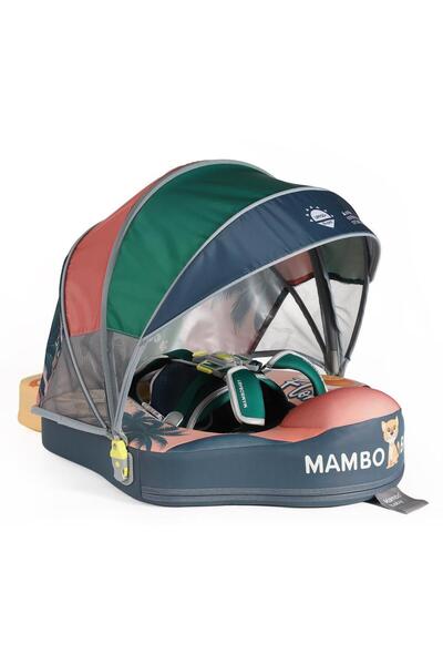Mambobaby Yüzme Simidi - Tropical Florida, Emniyetli, Gölgelikli ve Ayak Dest...